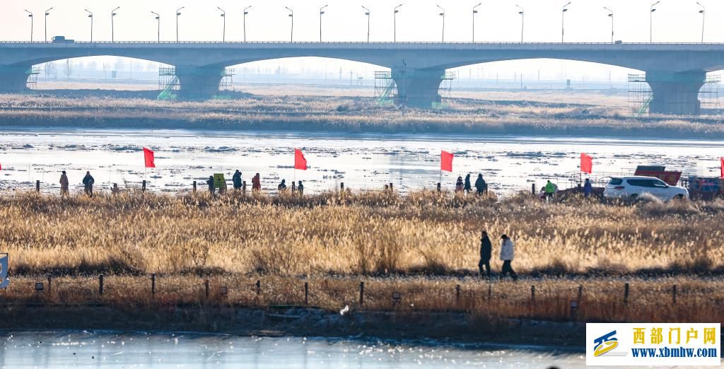 内蒙古包头：流凌盛景引游人